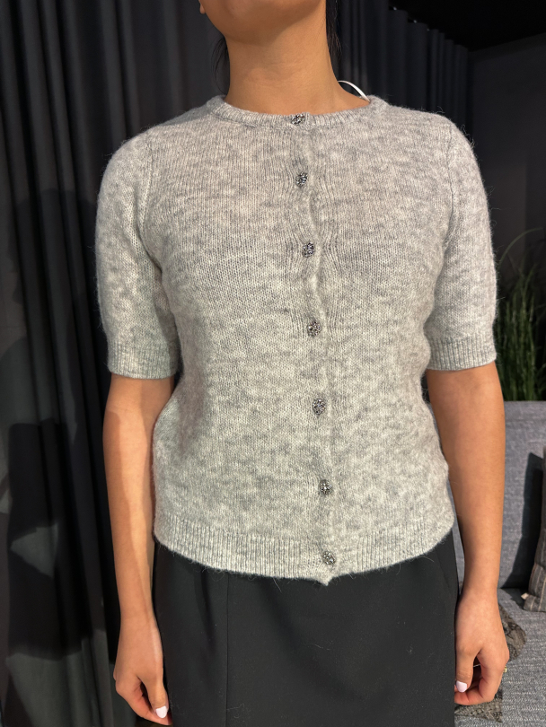Annika Cardigan - Light Grey Melange  - Image 1