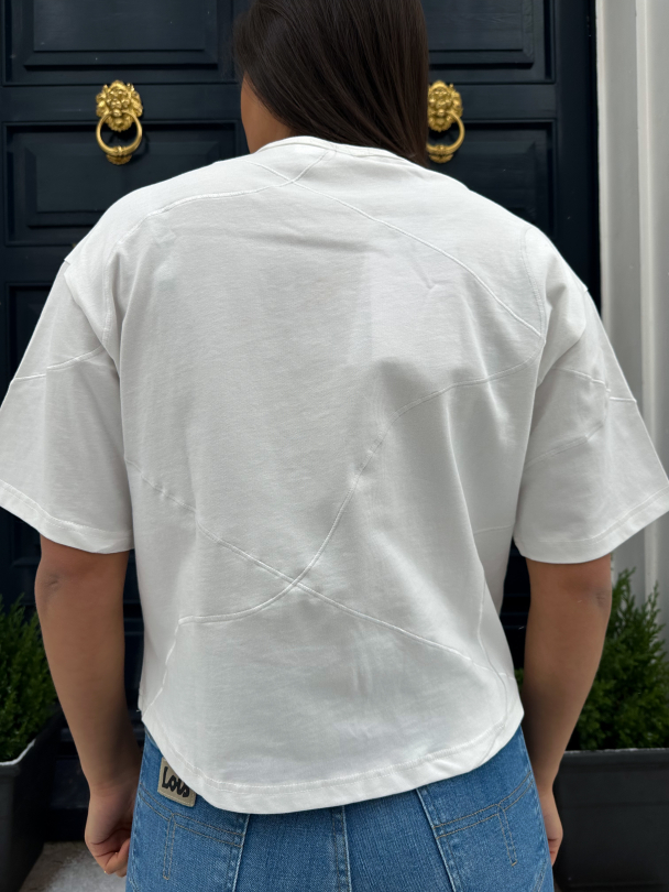 Penny Embroidered Tee - Snow White  - Image 2