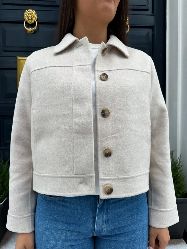 Doreen Short Lano Handmade Jacket - Birch - Image 1