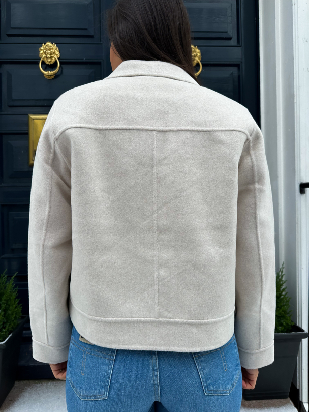Doreen Short Lano Handmade Jacket - Birch - Image 3