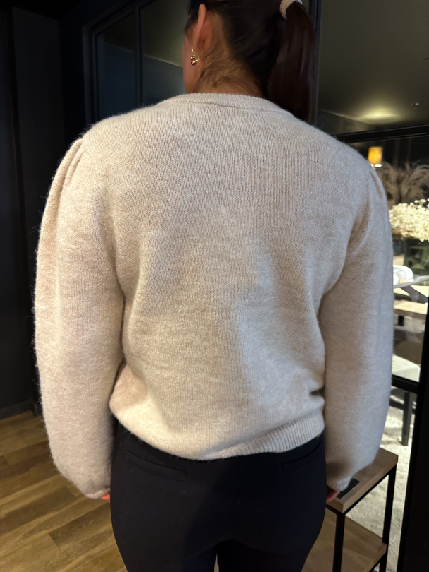 Roselle Knit Cardigan- Birch - Image 5