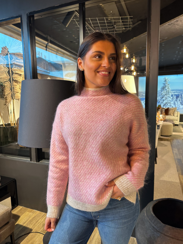 Capella Knit T-Neck - Pink Cosmos - Image 2