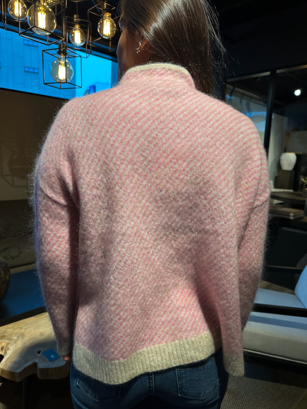 Capella Knit T-Neck - Pink Cosmos - Image 5