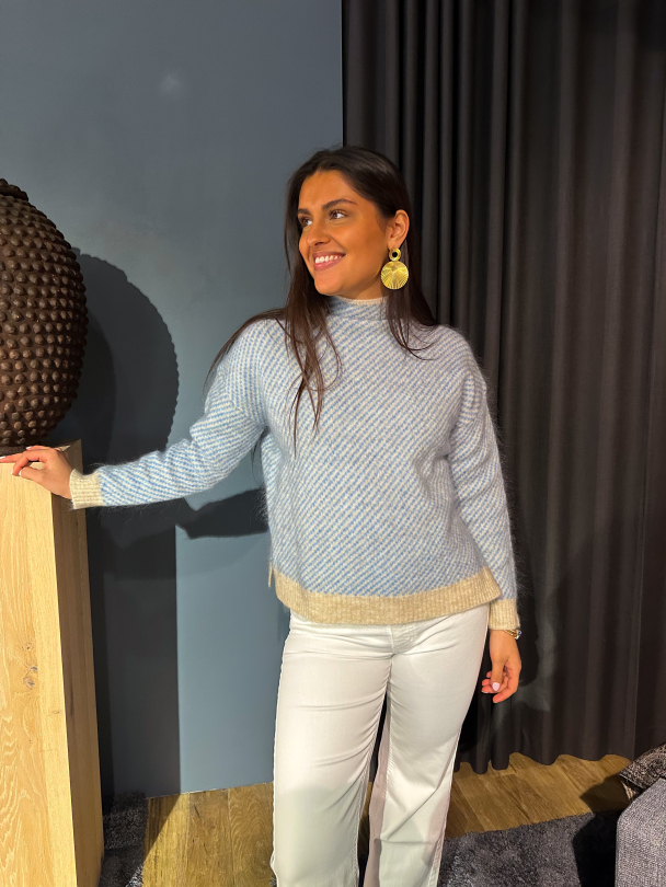 Capella Knit T-Neck - Marina  - Image 3