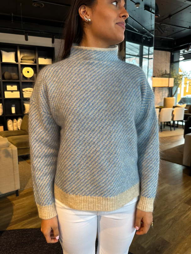Capella Knit T-Neck - Marina  - Image 1