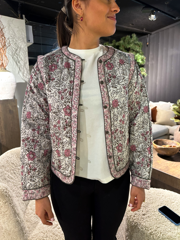 Paula Padded Jacket - Star White/Paula Print - Image 1