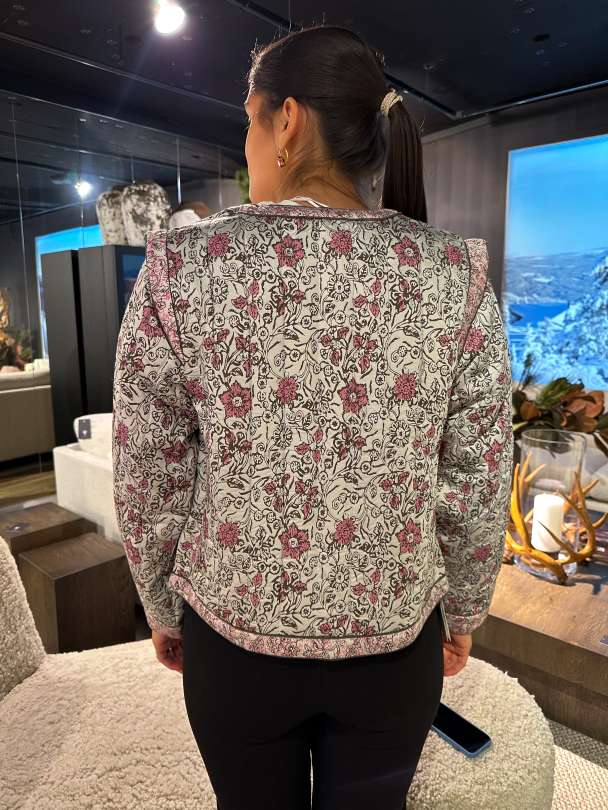 Paula Padded Jacket - Star White/Paula Print - Image 4