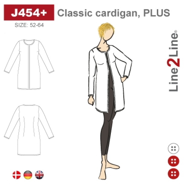 J454+ Klassisk Cardigan - Pluss - Image 1