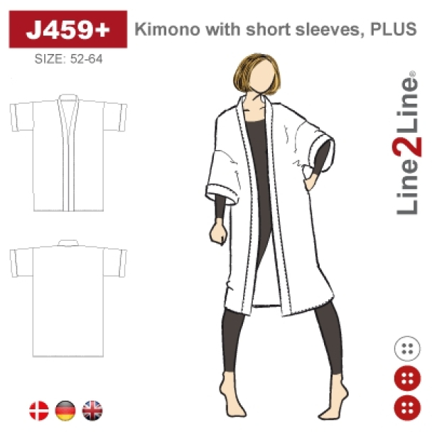 J459 +Kimono med korte ermer PLUS - Image 1