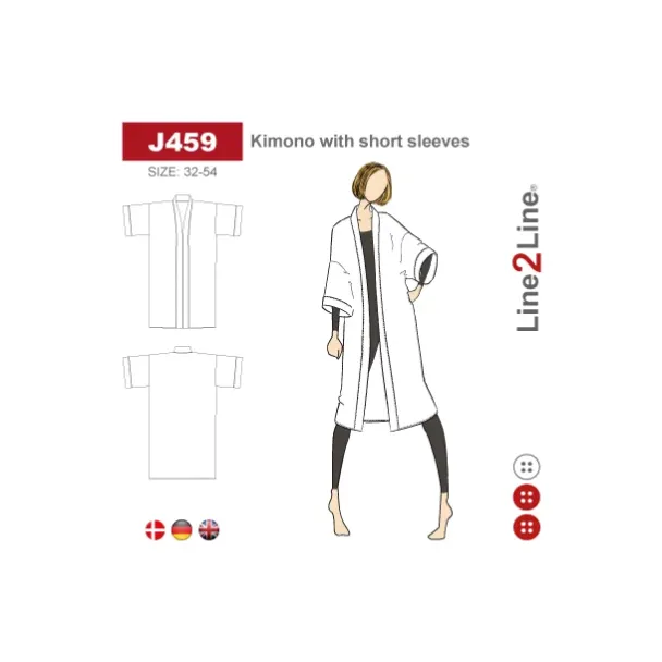 J459 Kimono med korte ermer - Image 1