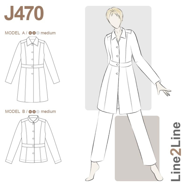 J470 Jakke/ kåpe med to forskjellige krager - Image 1