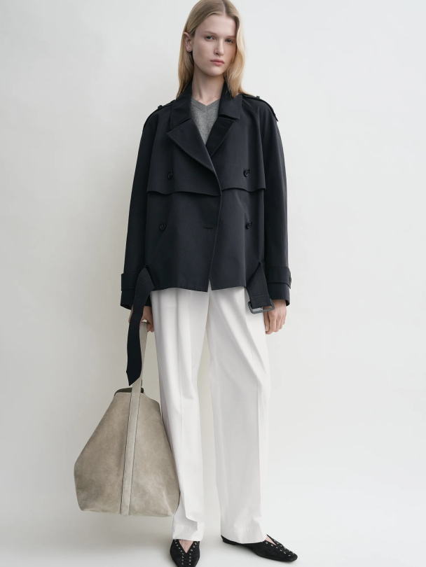 Short Cotton Trench - Image 1