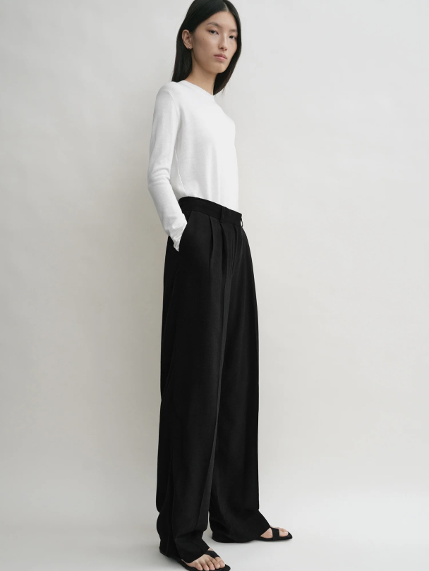 Double-pleat Straight Trousers - Image 4