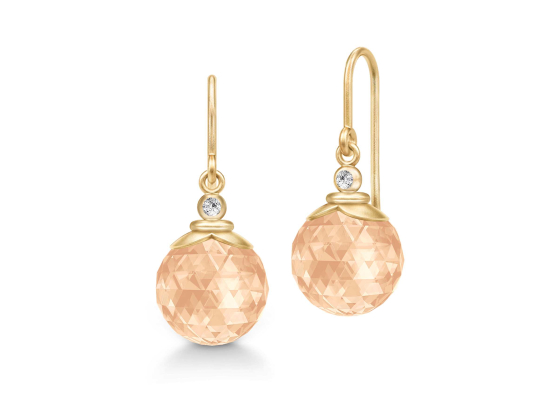 Berry Earring Peach Morganite