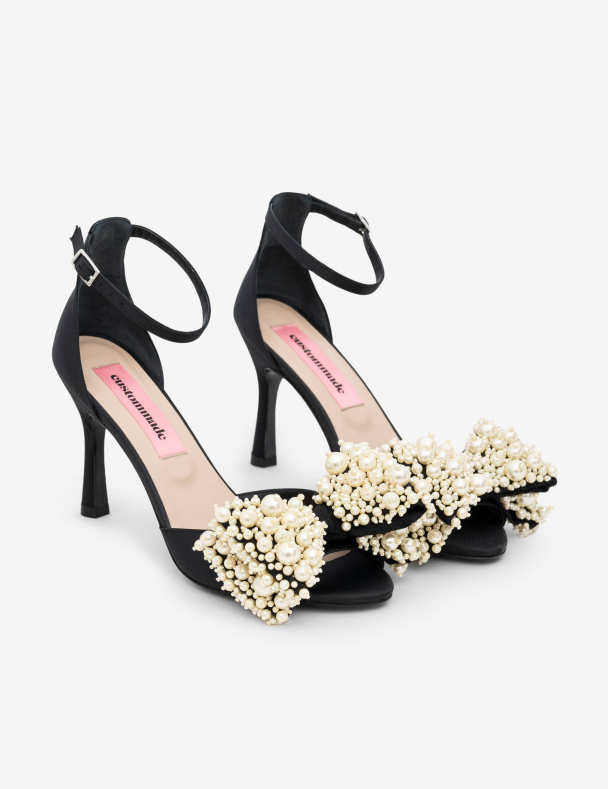 Iconic Pearl Bow Sandal - Image 1