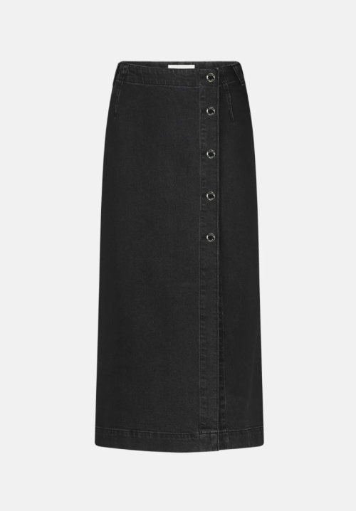  Carmel Denim Skirt Washed Black    |     Carmel Denim Skirt Washed Black fra Fabienne Chapot