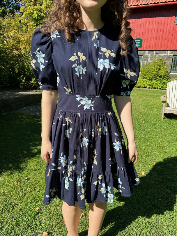 Structured Mini Dress - Blue Bouquet - Image 1