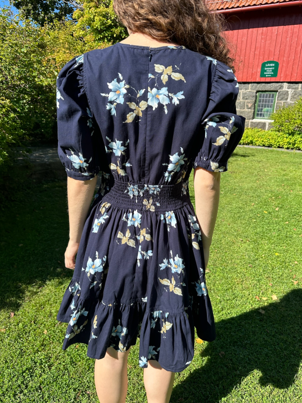 Structured Mini Dress - Blue Bouquet - Image 2