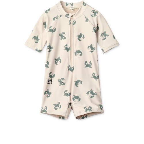 Liewood | Max Shortsleeve Swim Jumpsuit - Crab/Sandy