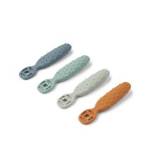 Caelia Baby Learning Spoon 4-pk - Whale Blue Multi Mix