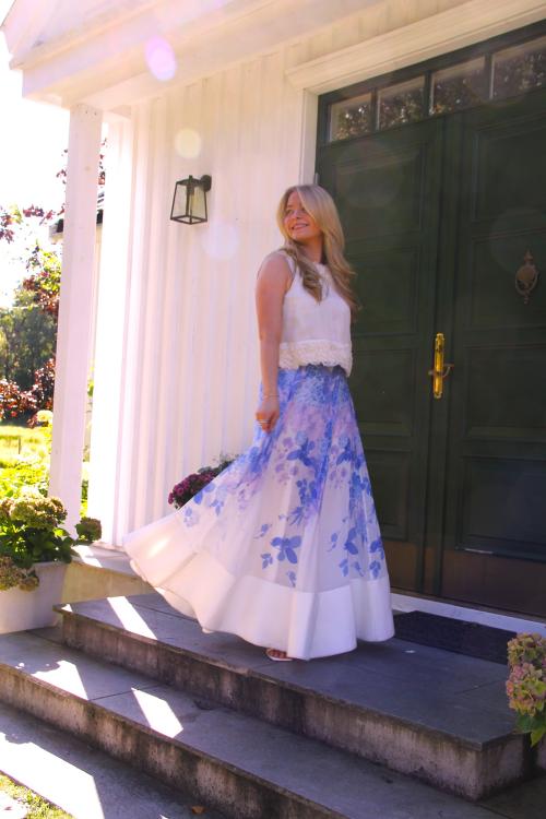 Organza Maxi Skirt - Skylight 