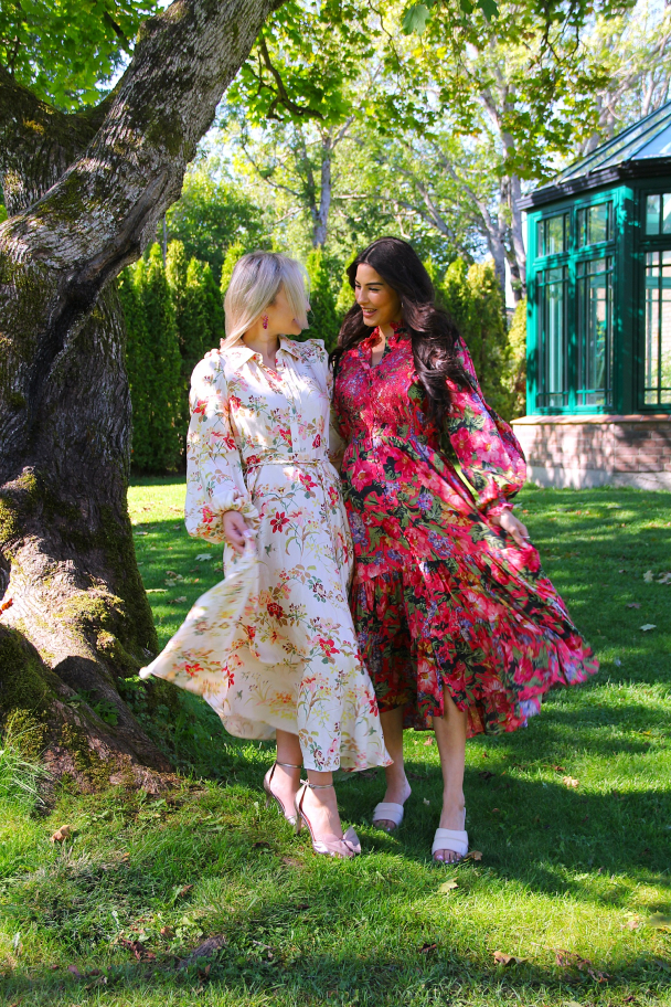 Cotton Slub Midi Dress - Pink Blooming  - Image 5