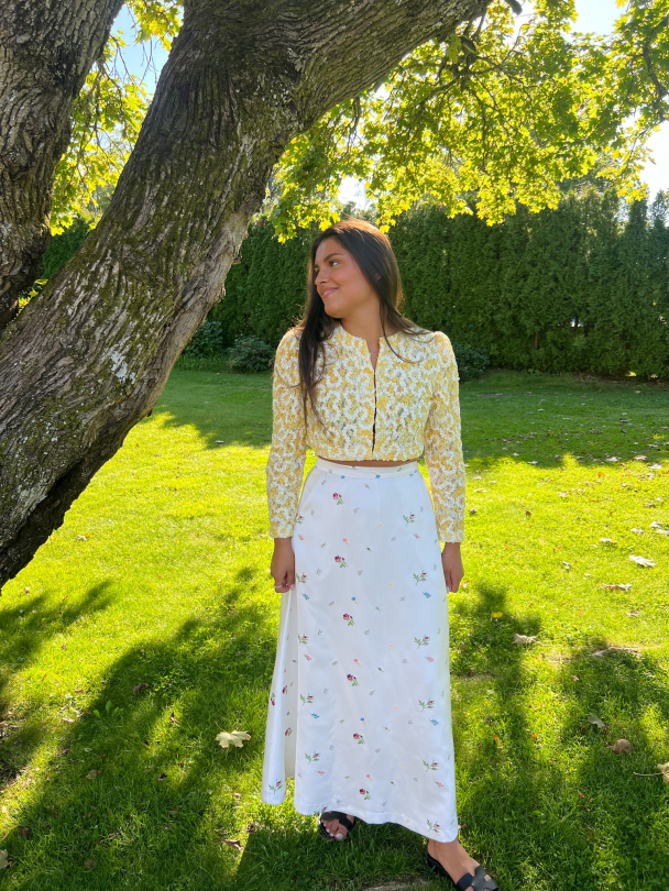 Tailored Satin Skirt - Summer Embroidery  - Image 2