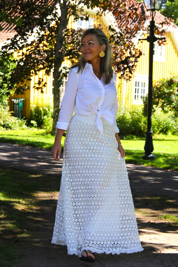 Linen Maxi Skirt - Off White  - Image 2
