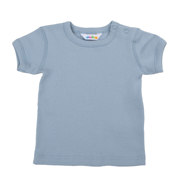T-skjorte Rib - Støvet Blå