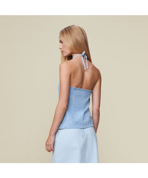Addie Tanktopp Halterneck - Stone Bleach  - Image 2