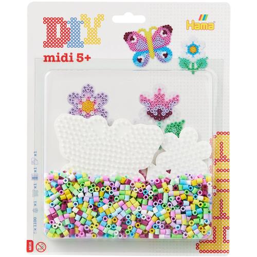 Hama Midi Sett – Blister – Sommerfugl og blomst