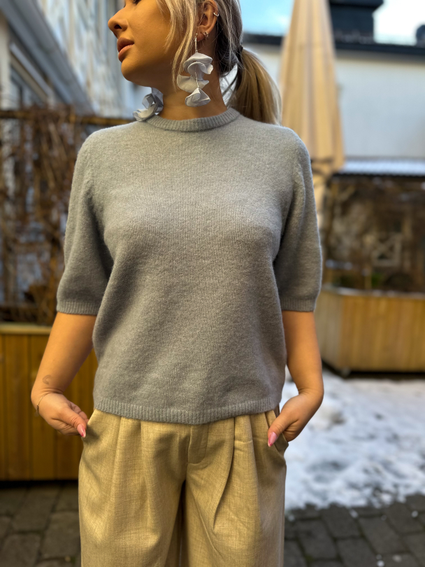 Alpha Tee - Grey Blue Melange - Image 1