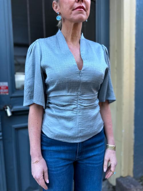 Bianca Blouse -Grey blue
