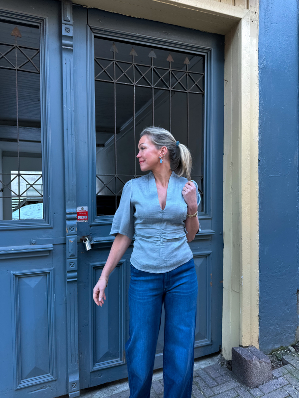 Bianca Blouse -Grey blue - Image 3