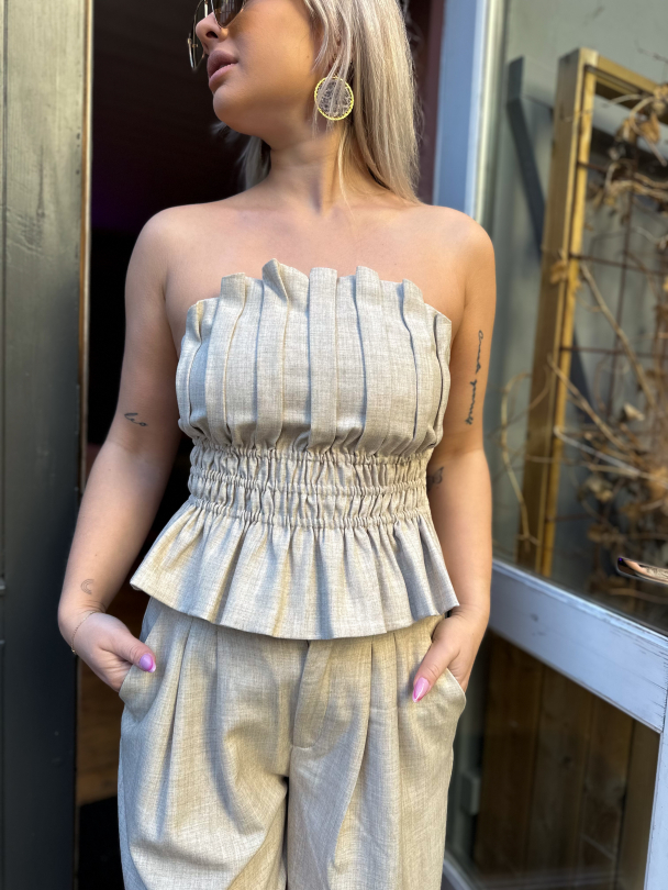 Decy Corset - Light Sand Melange - Image 1