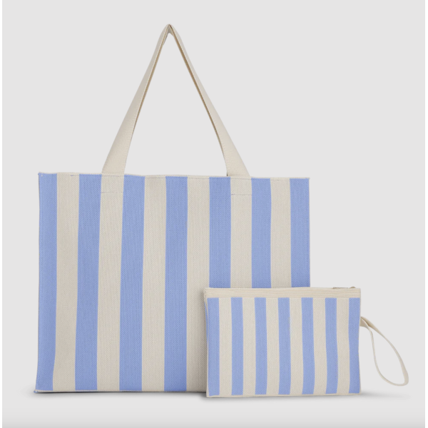 Florence Blue/Off White Striped Set Bags     |      Florence Blue/Off White Striped Set Bags fra SUI AVA