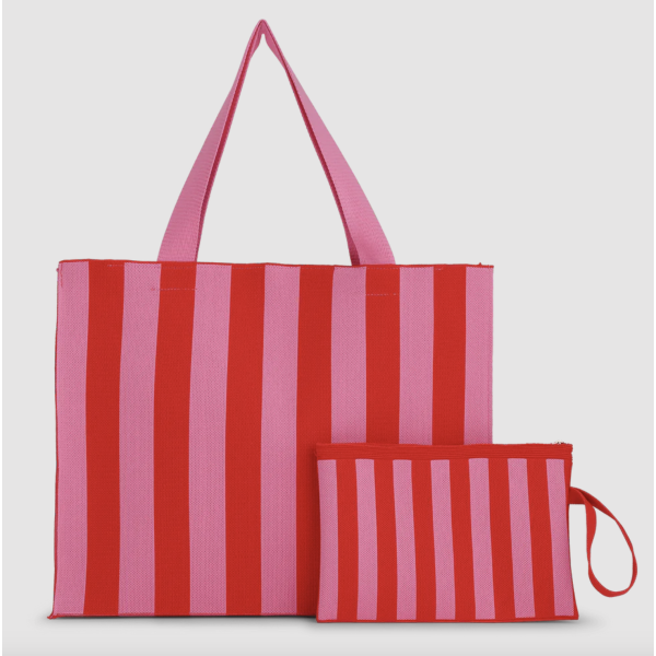 Florence Red/Pink Striped Set Bags     |      Florence Red/Pink Striped Set Bags  fra SUI AVA