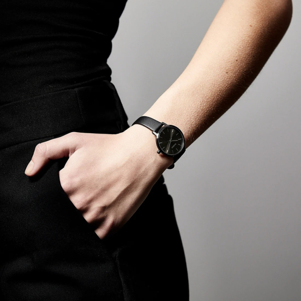 Pilgrim Nerine hematittfarget klokke i rustfritt stål - Image 1