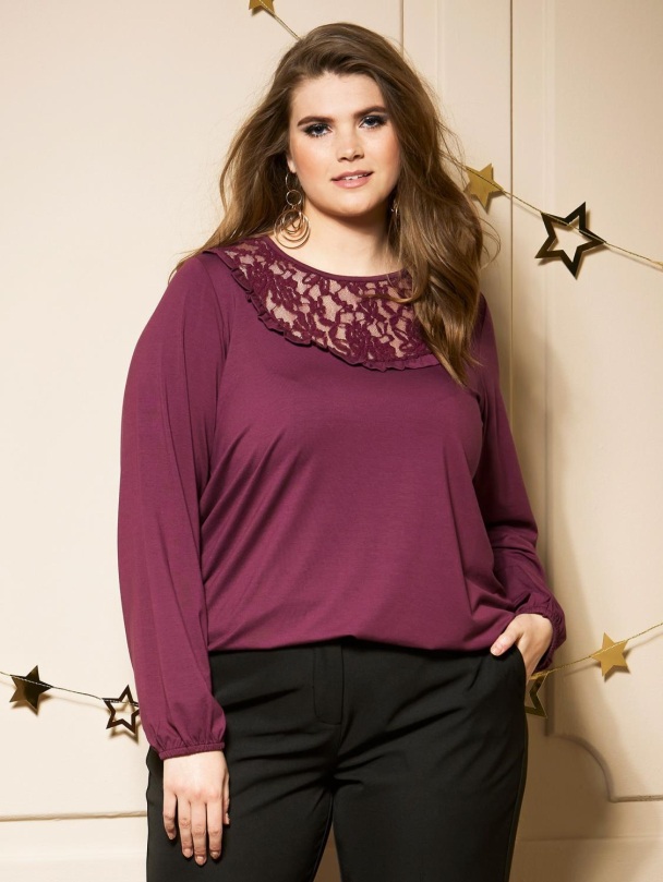 Zhenzi Maxie topp med blonder - Image 1