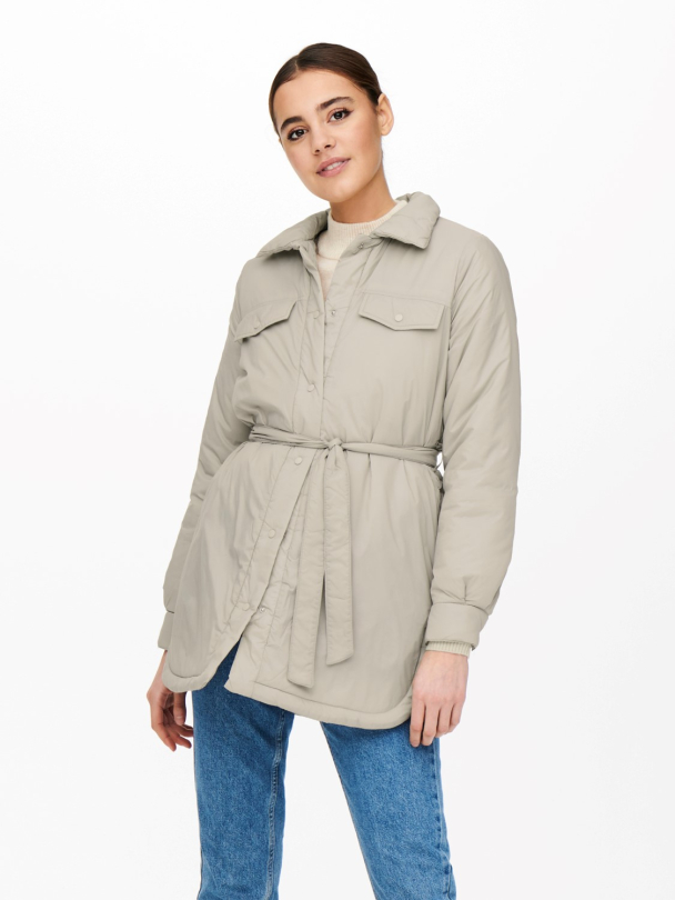 onlJenna vattert jakke med belte - Image 1