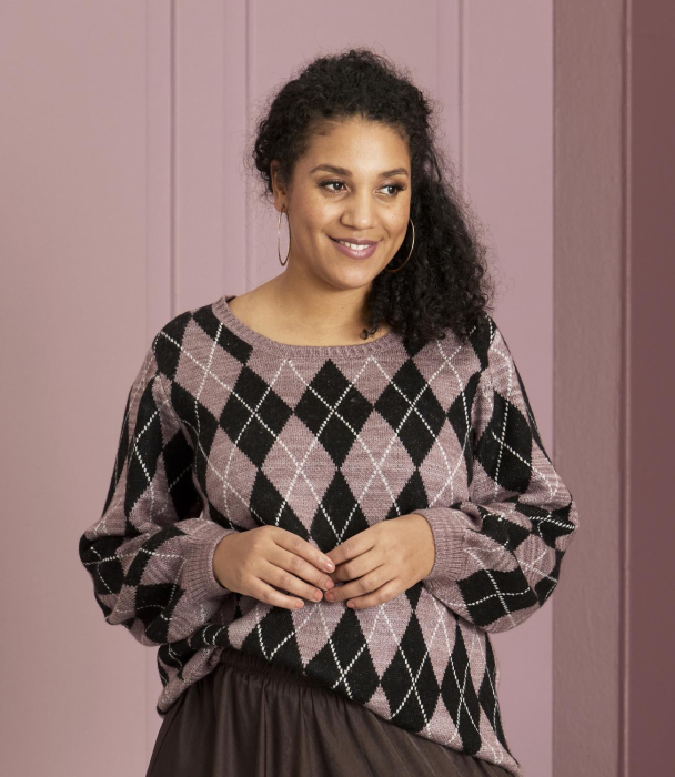 Zhenzi Pave genser i harlequin-mønster - Image 1