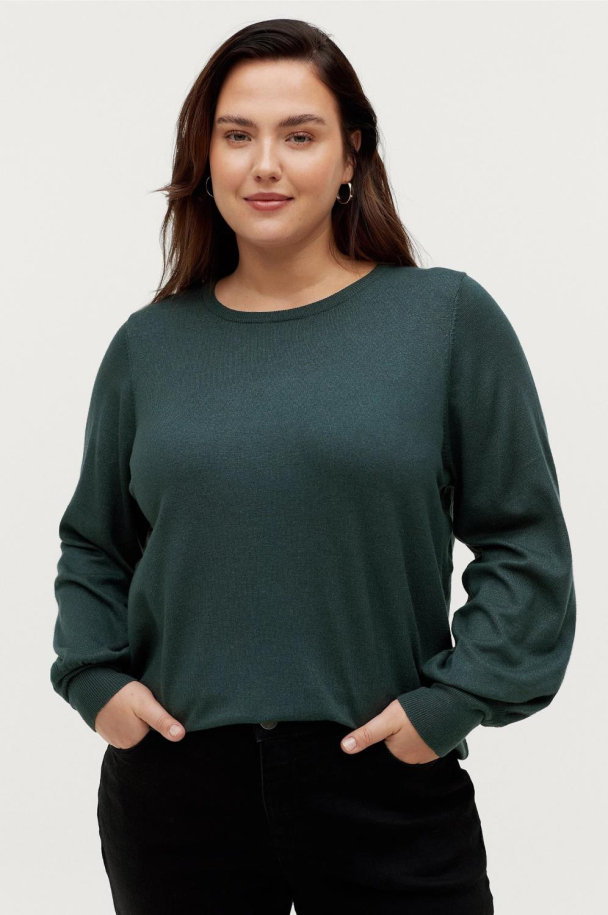 Zizzi Caella plain genser m/rund hals - Image 1