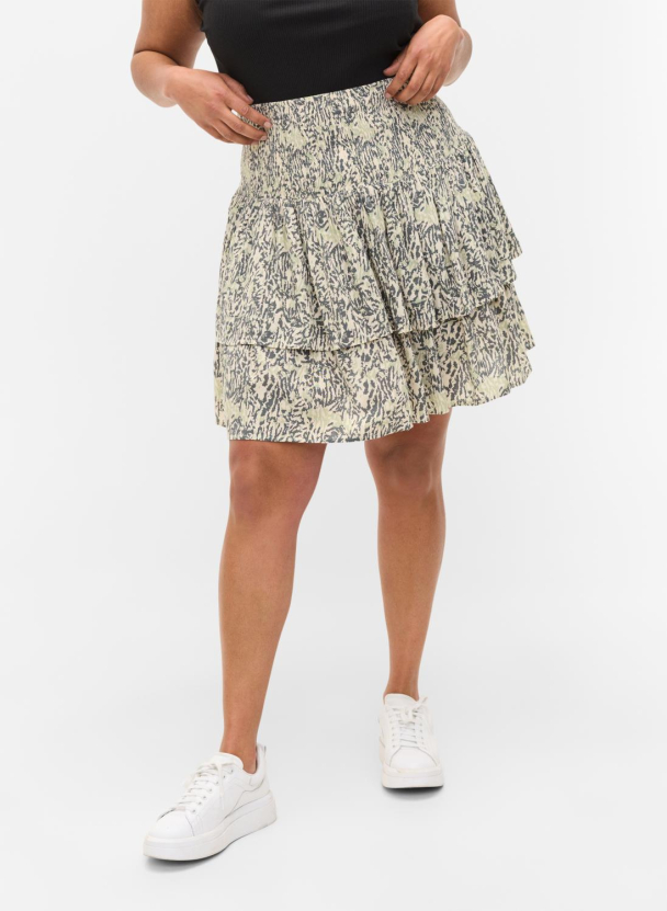 Zizzi vWisma kappeskjørt i viskose - Image 1