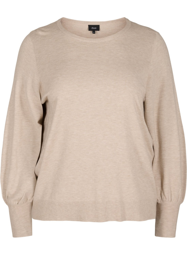 Zizzi caElla plain genser m/rund hals - Image 1