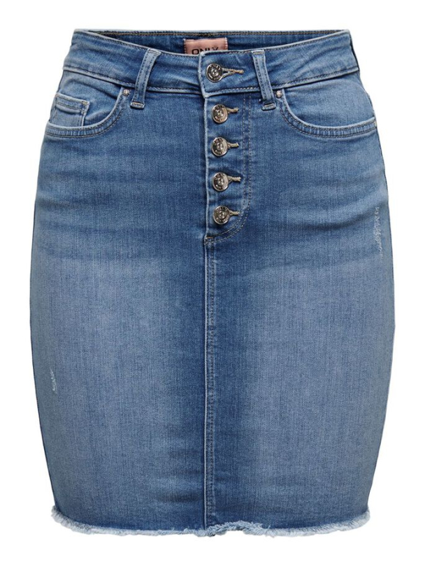 onlBlush Life Button denim skjørt - Image 1
