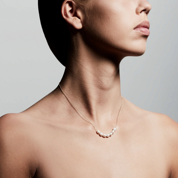 Pilgrim Chloe gullbelagt halskjede med ferskvannsperler - Image 1