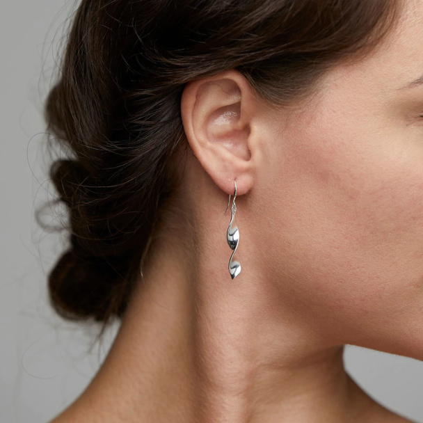 Pilgrim Elaine tvinnede sølvbelagte øredobber - Image 1