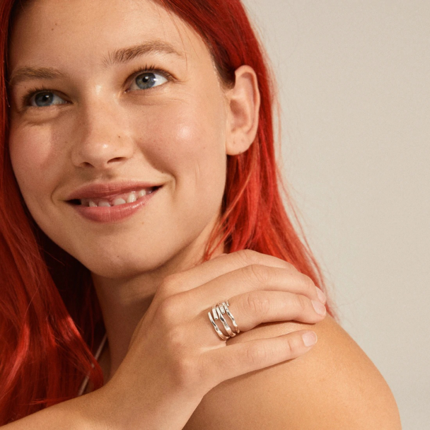 Pilgrim Thankful sølvbelagte 3-i-1 ringer - Image 1