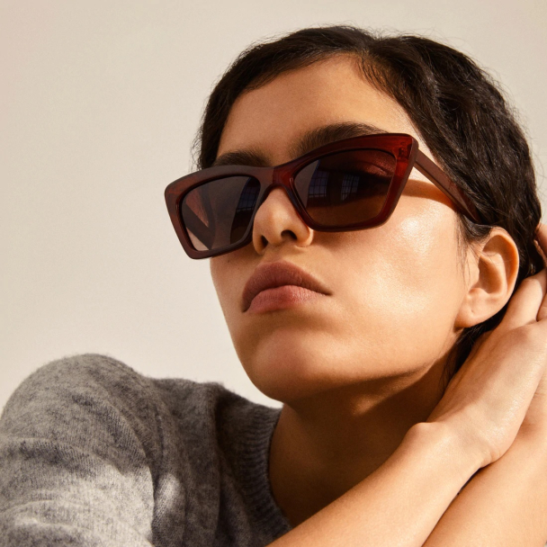 Pilgrim Dakota cat-eye solbriller, brun - Image 1