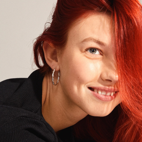 Pilgrim Naja sølvbelagte øreringer - Image 1